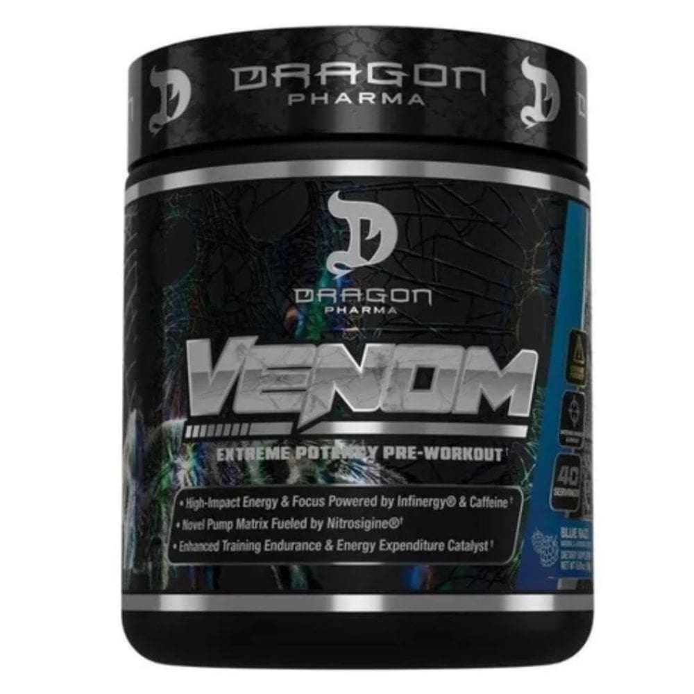 Venom Pre treino 40 Doses - BlueRasBerry Dragon Phar ma