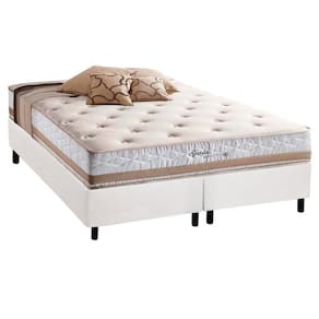 Cama Box King: Colchão Molas Herval Maxspring Spain + Base Crc Courano White(193X203)