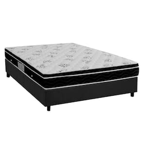 Cama Box Casal: Colchão Molas Bonnel Ortobom Nanolastic Physical Spring + Base Gray(138X188)