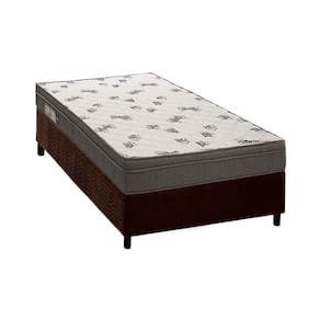 Cama Box Solteiro: Colchão Espuma D45 Ortobom Light Ortopilow + Base Crc Suede Brown(88X188)