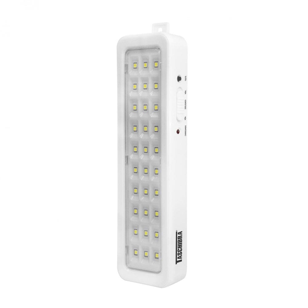 Luminária de Emergência 30 LEDs Pratic Tle 06 Bivolt Taschibra 6000K Luz Branca
