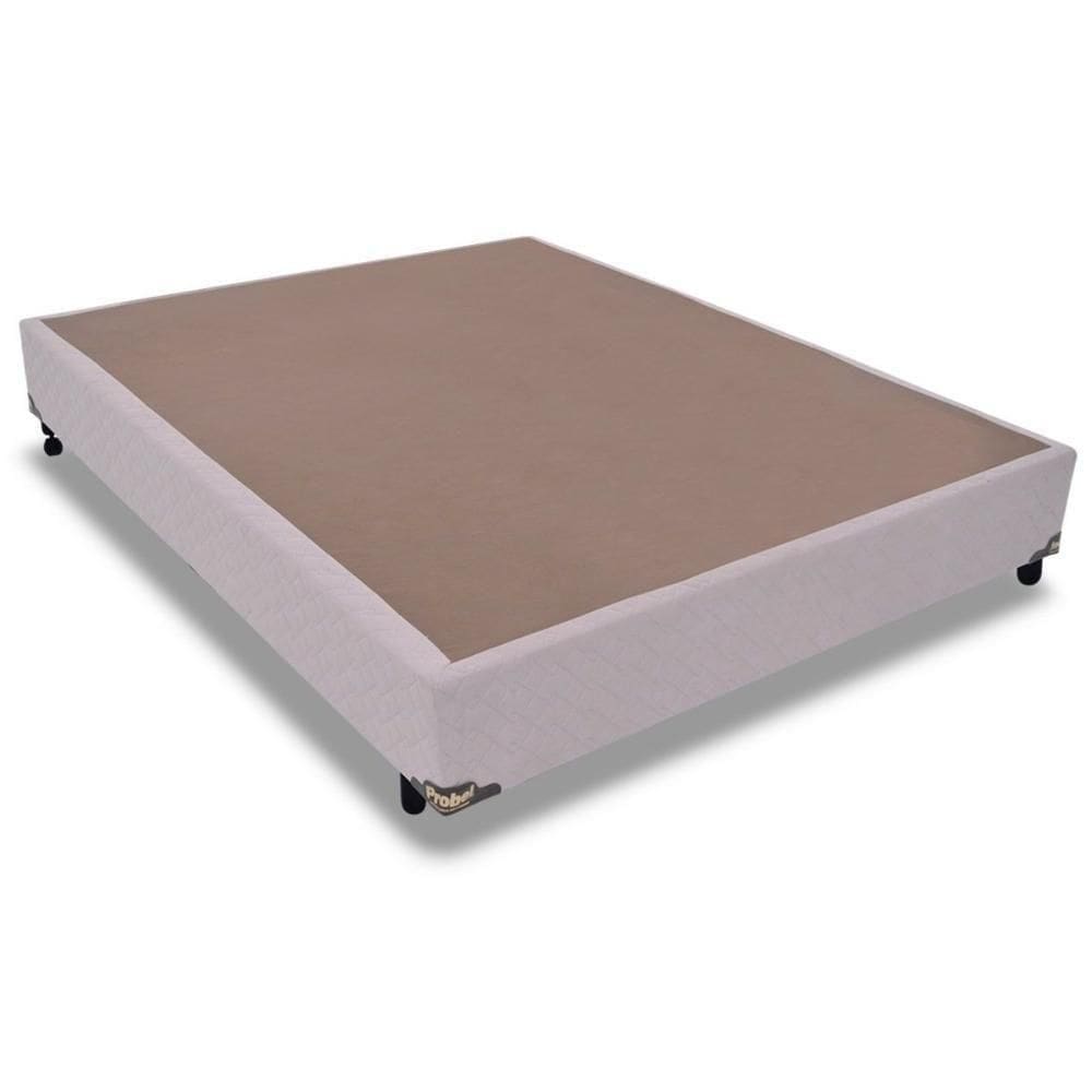 Cama Box Base Casal Universal Suede Marfim (138x188x25) - Probel