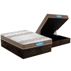 Cama Box Baú Casal Colchão Ortopédico Probel D33/Ep Double Face+Base Brown(138X188)