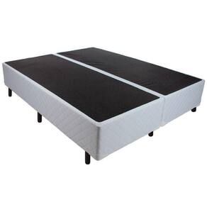 Cama Box Base Universal Queen Tecido White (158x198x24) - Luckspuma