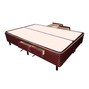 Cama Box Base C-gavetas Queen Poli Tecido Brown (158x27-c-4 Gavs) - Castor