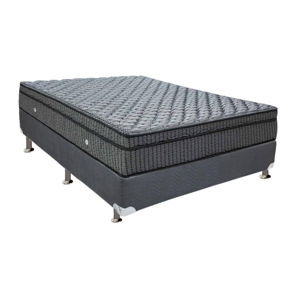 Cama Box Colchão Molas Ortobom Hotelaria Multilastic Orthotel SuperluxoBase Suede Gray(138x188)