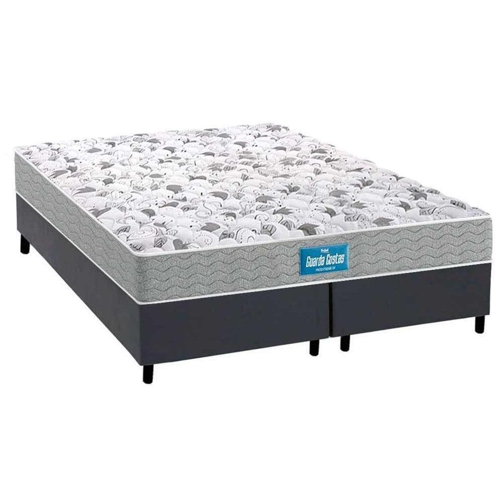 Cama Box Colchão Anatômico Probel D/ep Guarda Costas Próextreme Plus Double FaceBase Courano Gray