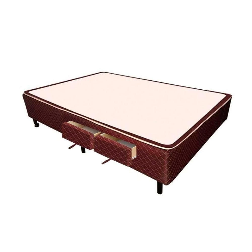 Cama Box Base C-gavetas Viúva Poli Tecido Brown (128x27-c-2 Gavs) - Castor