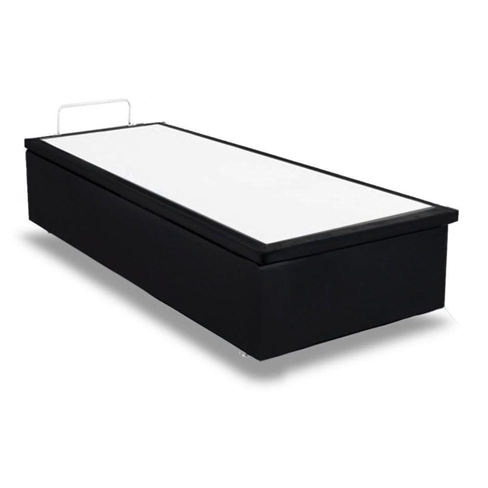 Cama Box Baú Queen Universal Suede Nero Black (158x198x35) - Ortobom
