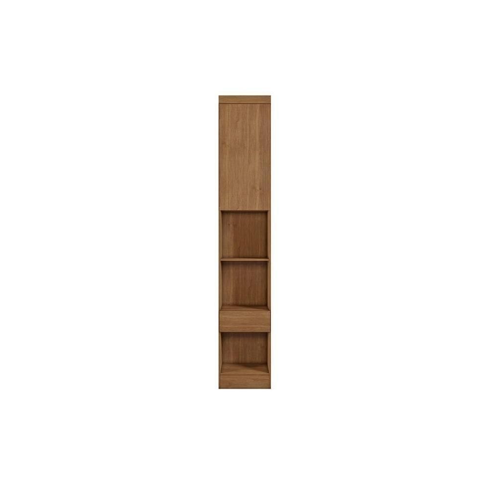 Mesa De Cabeceira Modulada Armário Rizon C/ 1 Gaveta Cor Freijó Cumaru - Novo Horizonte