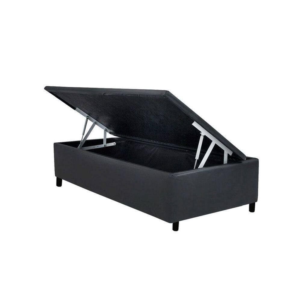Cama Box Baú Universal Solteiro Courano Gray (88x188x35) - Costa Rica