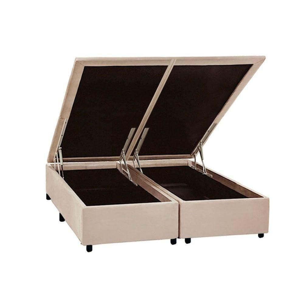 Cama Box Baú Universal King Suede Clean (186x198x35) - Costa Rica