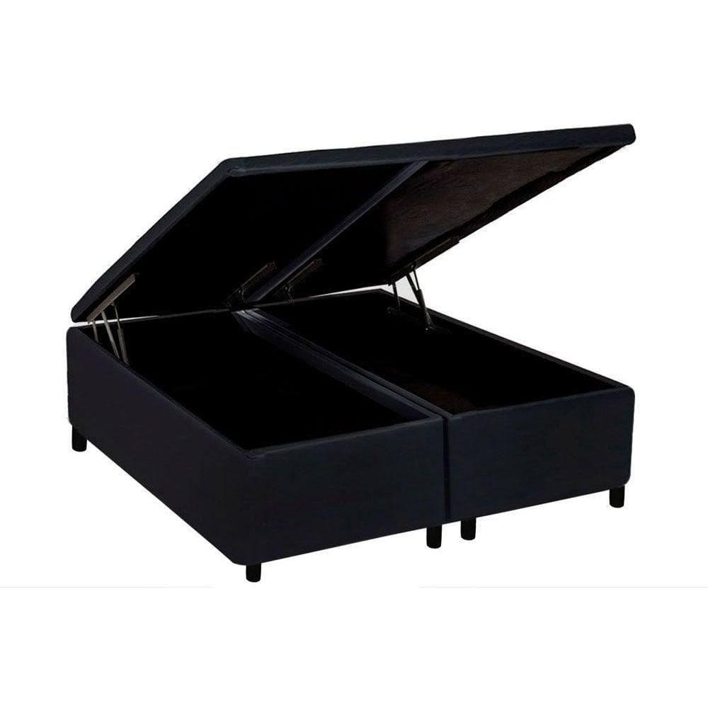 Cama Box Baú King Universal Courano Black (193x203x35) - Costa Rica