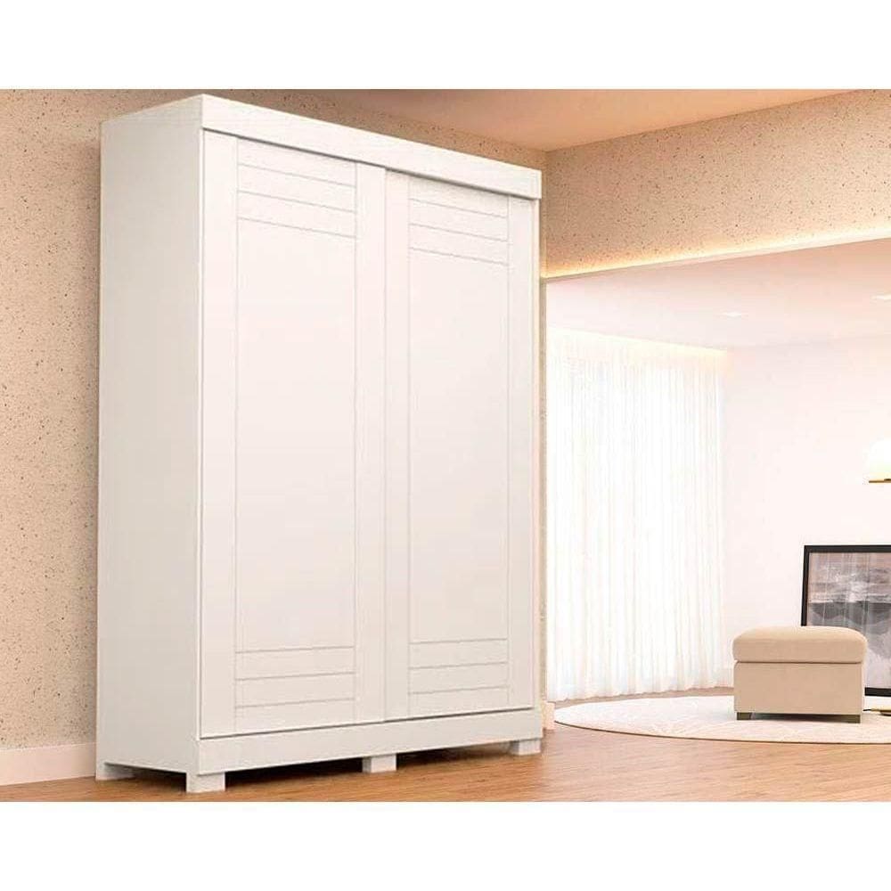 Guarda Roupa Solteiro Ayla 2 Portas E 2 Gavetas Branco - Acp