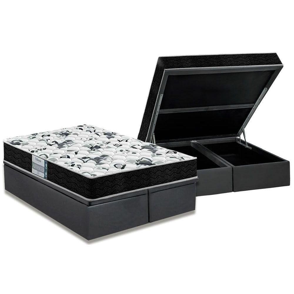 Cama Box Baú Colchão Anatômico Probel D28 / Ep Prodormir Advanced Tech1000Base Suede Gray(158x198)