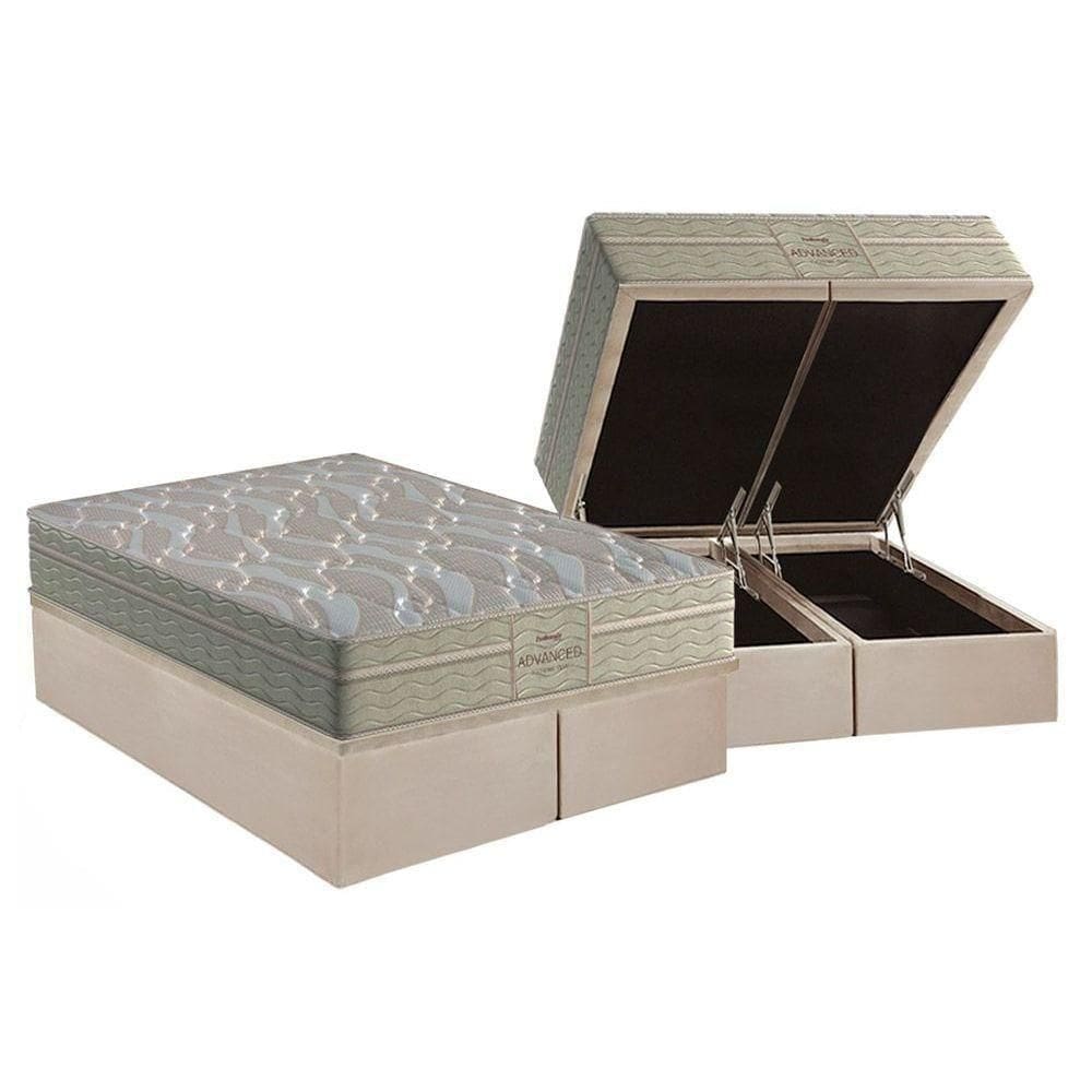 Cama Box Baú King: Colchão Espuma Probel D45 / Eppedic Prodormir Tech2000 Plus + Base Clean(193X203)