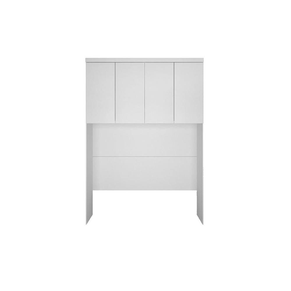 Armário Ponte Modulado Aéreo Casal Rizon C- 4 Portas Cor Branco - Novo Horizonte