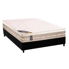 Cama Box Casal: Colchão Molas Bonnel Castor Tecnopedic Premium + Base Crc Suede Black(138X188)