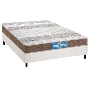 Cama Box Casal: Colchão Ortopédico Probel D33/Ep Double Face+ Base White(138X188)
