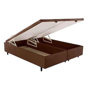 Cama Box Baú Universal King Mh1439 Bordado Brown (193x203x35) - Herval