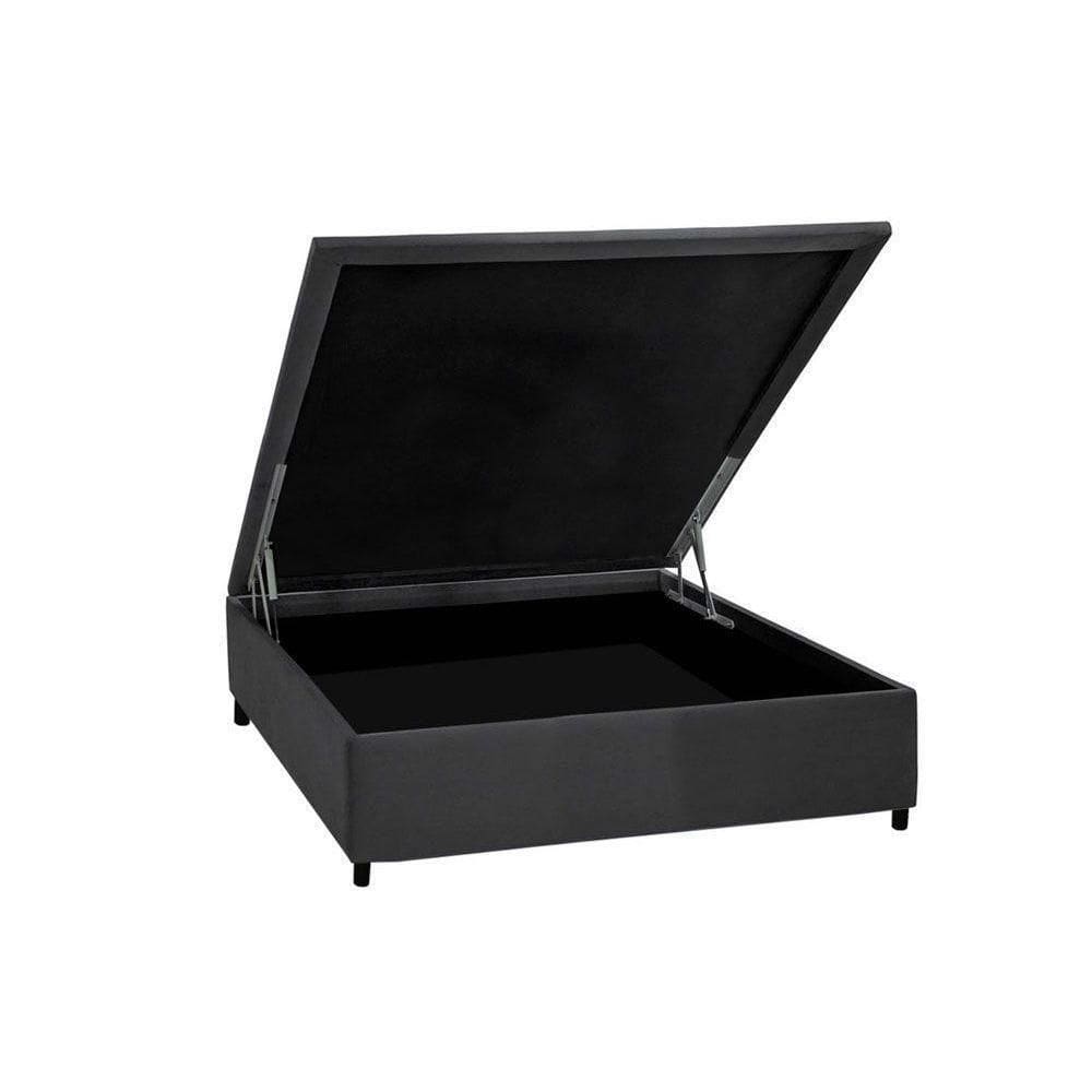 Cama Box Baú Universal Casal Courano Gray (138x188x35) - Costa Rica