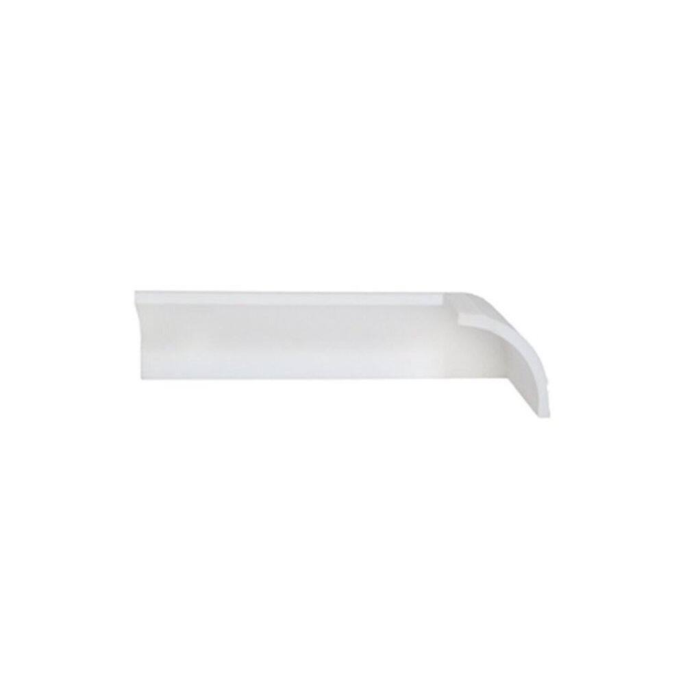 Kit com 10 Barras Rodateto de Poliestireno 6,5cm X 80mm Liso 20m Branco