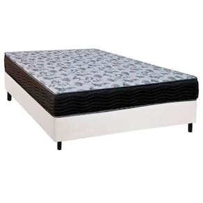 Cama Box Viúva: Colchão Espuma D33 Ortobom /Ep Anatômico Fort Tech Iso 100 + Base White(128X188)