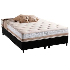 Cama Box King: Colchão Molas Herval Maxspring Spain + Base Crc Suede Black(193X203)