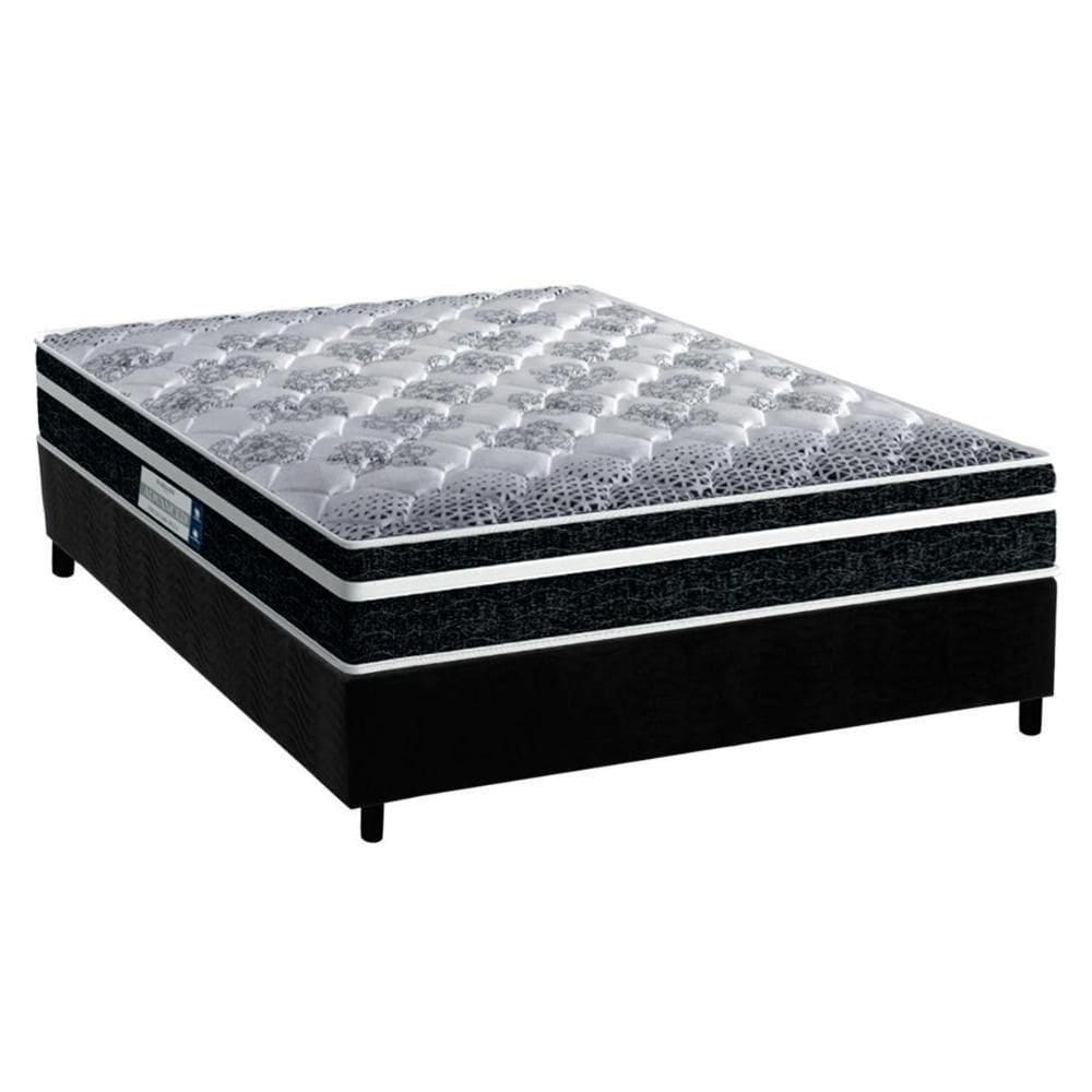 Cama Box Casal: Colchão Anatômico Probel D33/Ep Advanced Tech1500 Plus + Base Black(138X188)