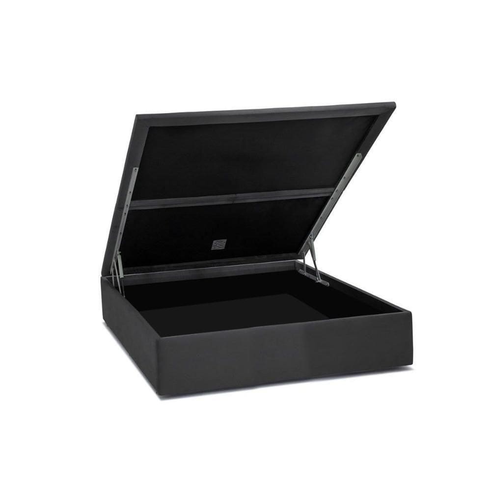 Cama Box Baú Universal Casal Suede Gray (138x188x35) - Ortobom