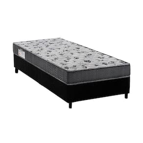 Cama Box Solteiro: Colchão Anatômico Ortobom D33/Ep Fort Tech Iso 100 + Base Crc Suede Black(88X188)