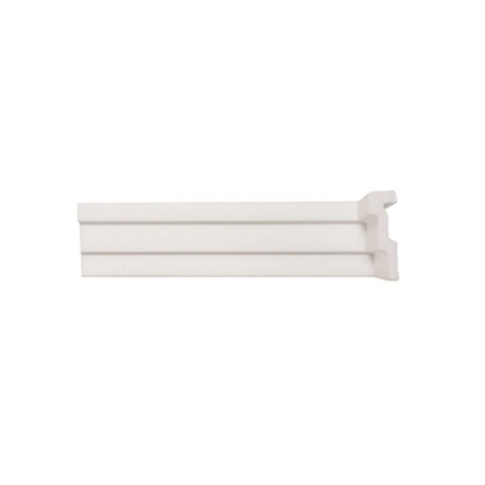 Kit com 5 Barras Rodateto de Poliestireno 6cm X 20mm Liso 10m Branco