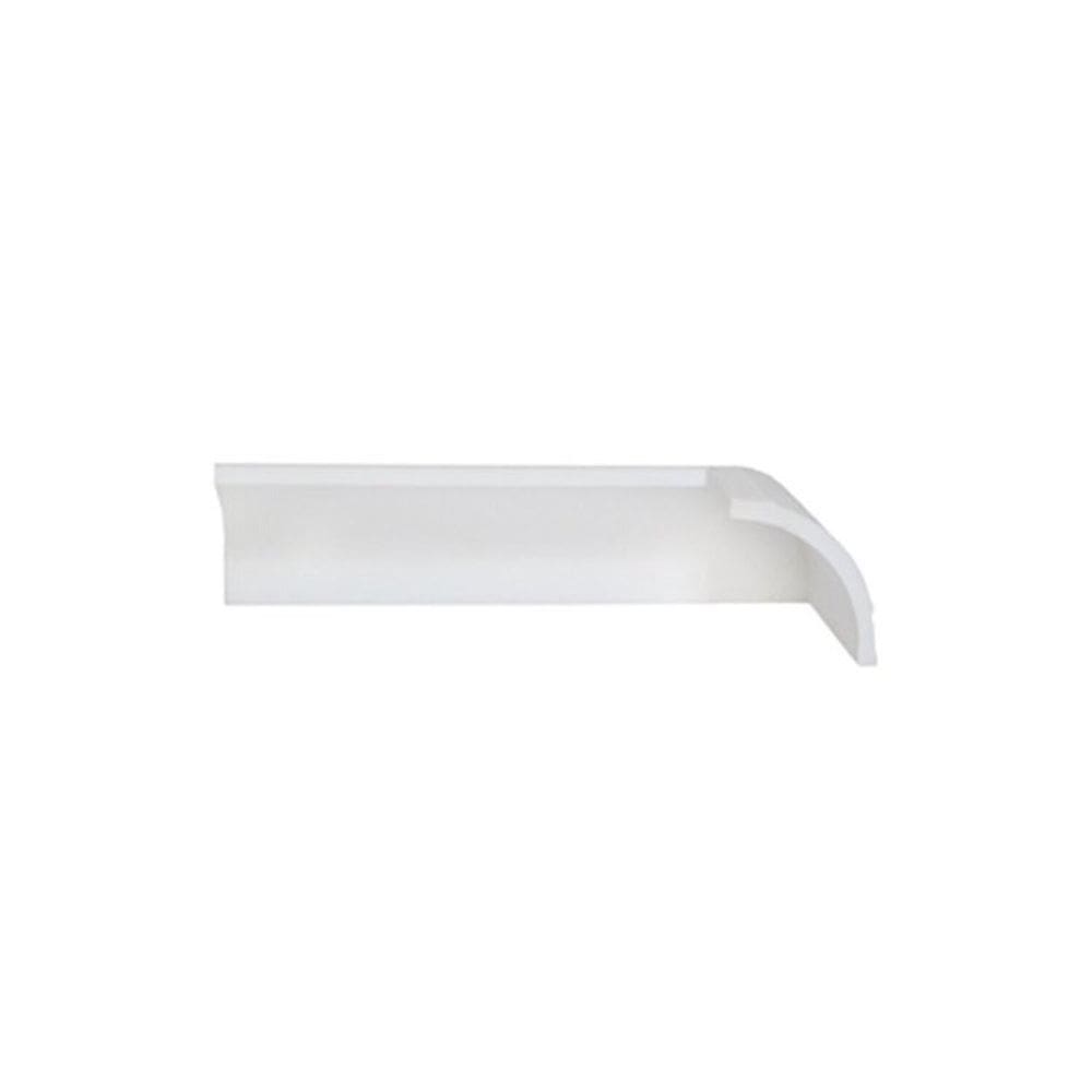 Kit com 3 Barras Rodateto de Poliestireno 6,5cm X 80mm Liso 6m Branco
