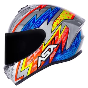 Capacete Masculino Fechado Asx Draken Thunder Prata Moto