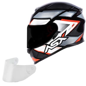 Capacete Moto Asx Eagle Sv Fast Vermelho Oculo +Viseira Fume