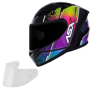Capacete Feminino Asx City Storm Roxo Moto + Viseira Fume
