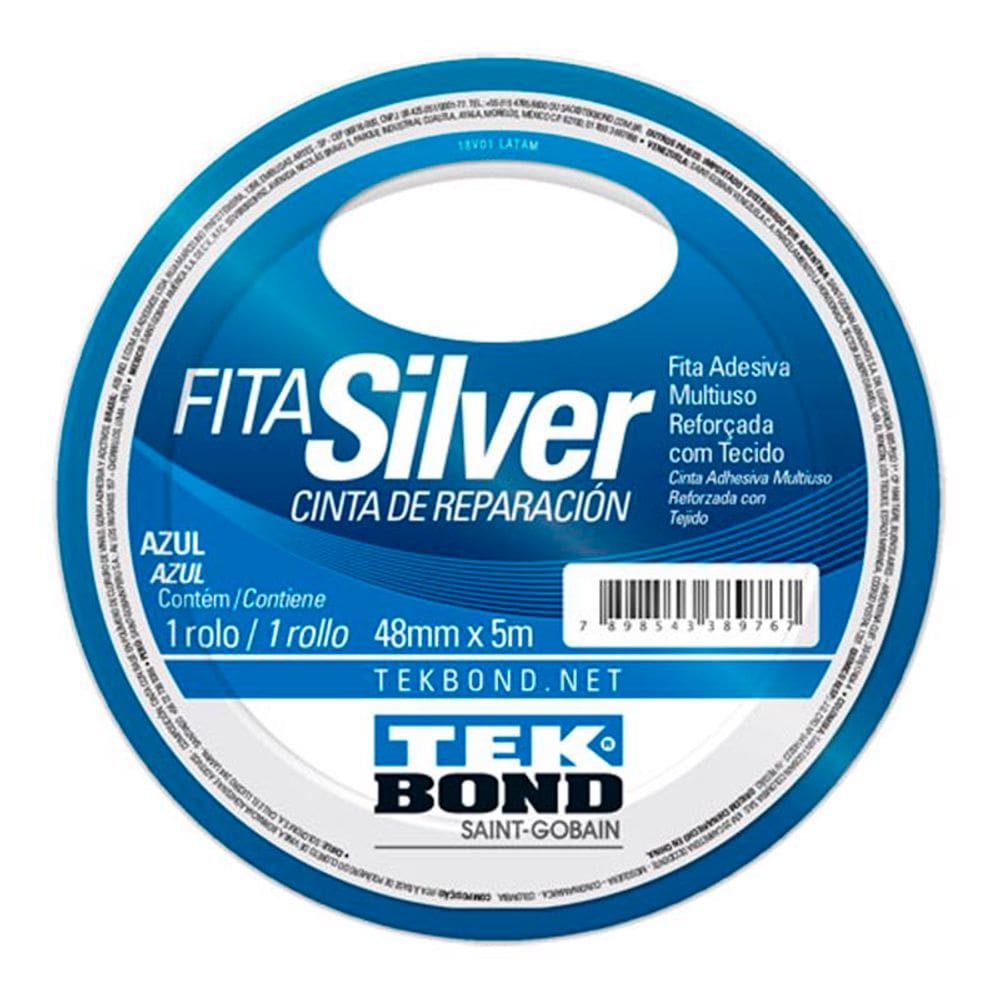 Fita Silver Azul 48MM x 5M - Tekbond 21191204805