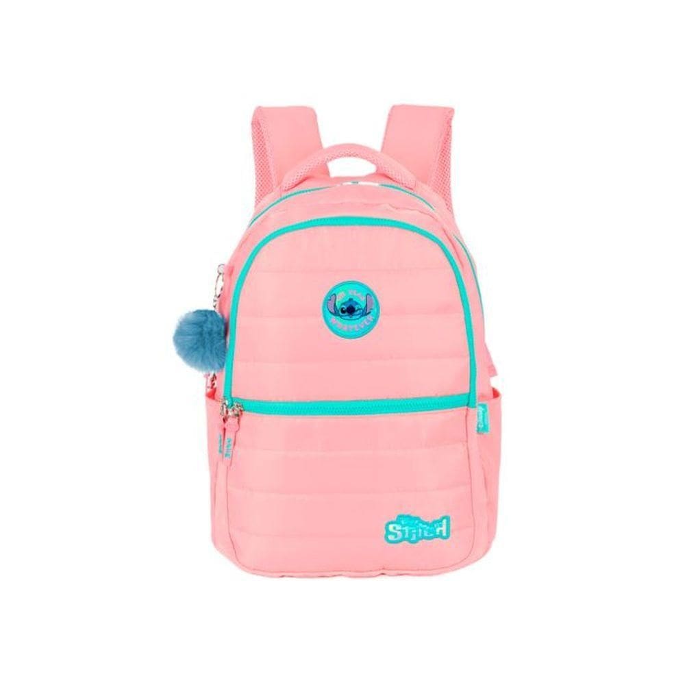 Mochila Escolar Stitch MJ47745SC Salmão - Luxcel