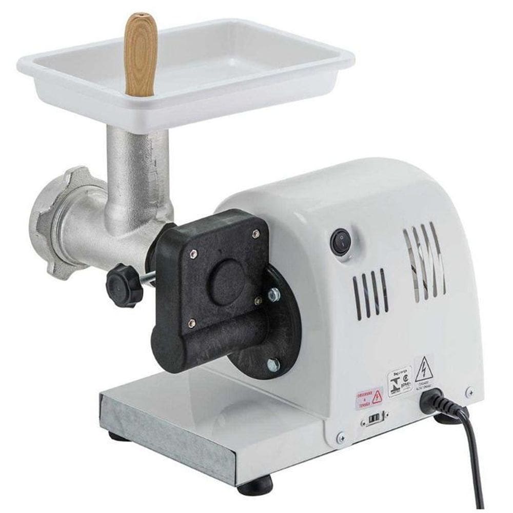 Moedor de Carne Elétrico Malta 1026, Boca 8 - Branco