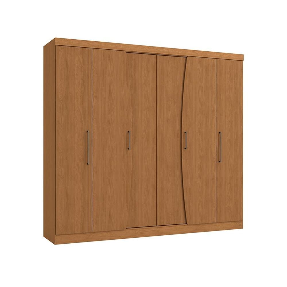 Guarda-Roupa Casal Angers sem Pés 6 PT 3 GV Canela