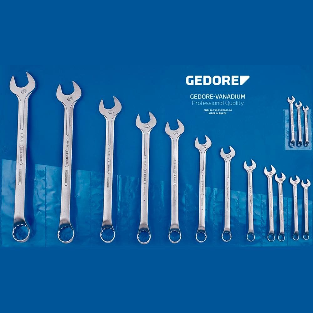 Jogo de Chaves Combinadas com 12 peças 3/8&quot; a 1&quot; - Gedore 002652