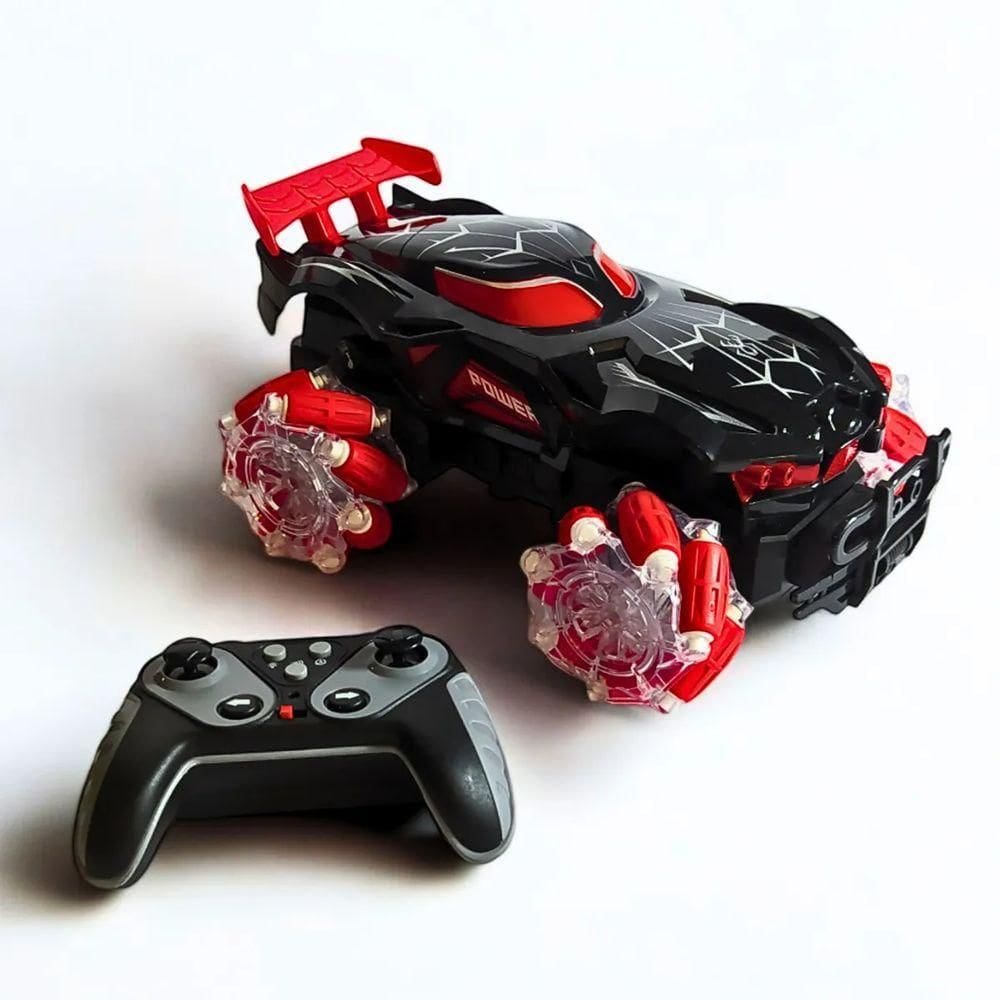 Carro Elétrico Com Controle Remoto Brinquedo Acrobático Led