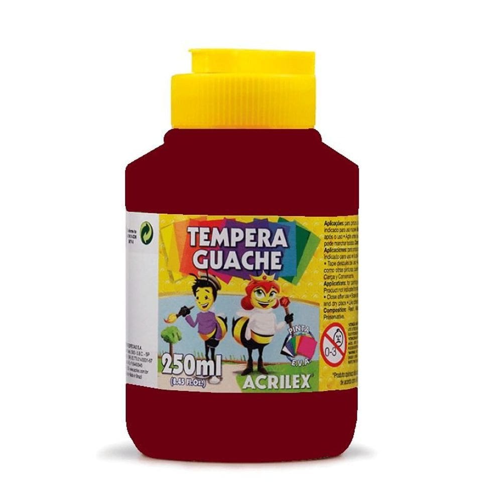 Tinta Tempera Guache 250ml Vinho 565
