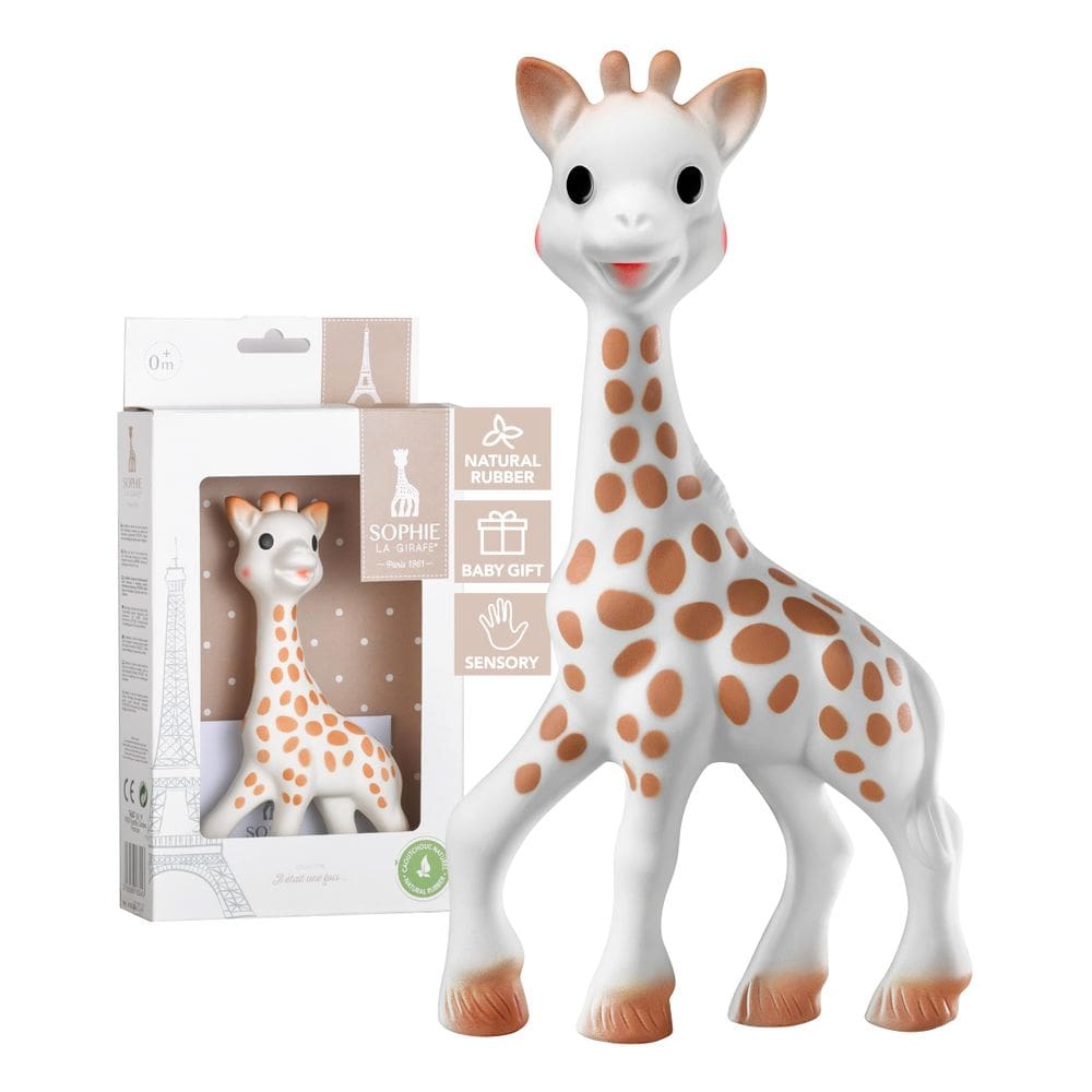 Brinquedo de dentição Sophie la girafe feito à mão em borracha natural
