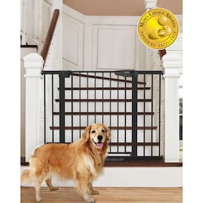 Baby Gate Cumbor 75-117 cm para escadas com fechamento automático - preto