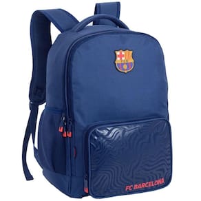 Mochila Barcelona De Costas Azul Oficial Escolar - Xeryus