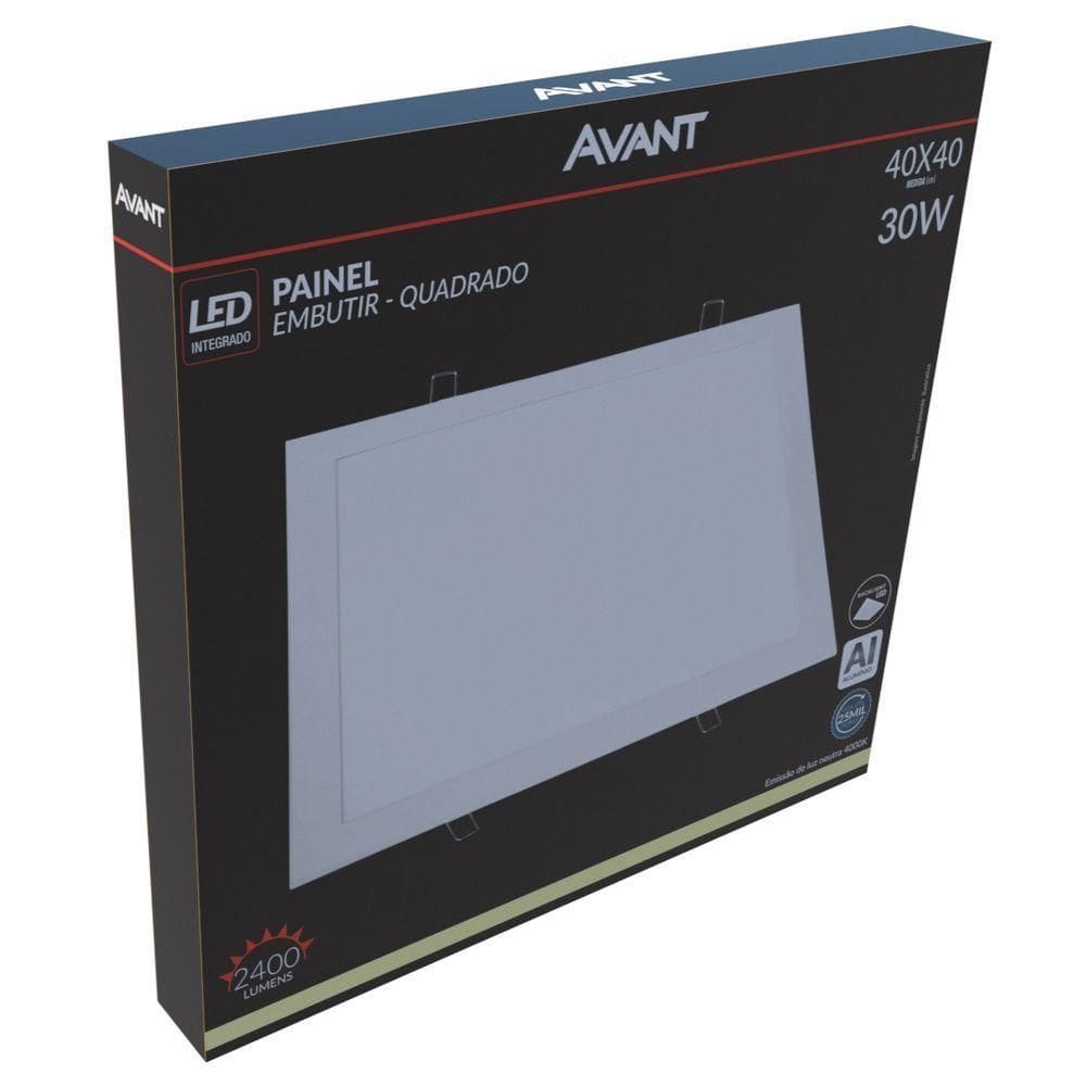 Painel Led 30w Embutir Neutro 4000k