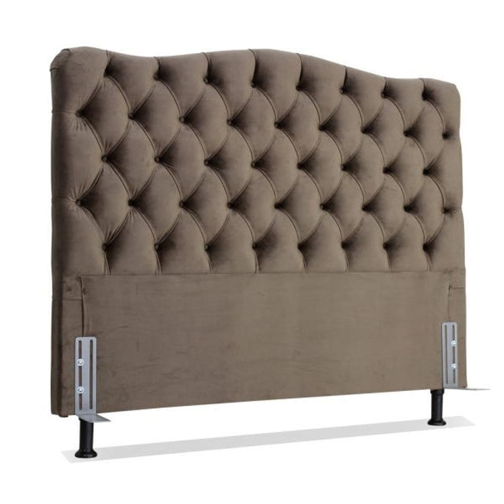 Cabeceira Queen 158 - Bello Box - Dunas Suede Marrom
