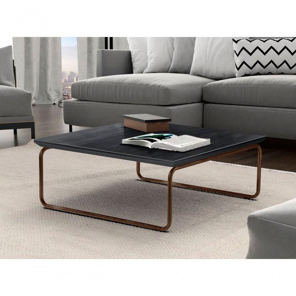 Mesa De Centro Kairos Pé Café Bisart Decor Cor:ébano