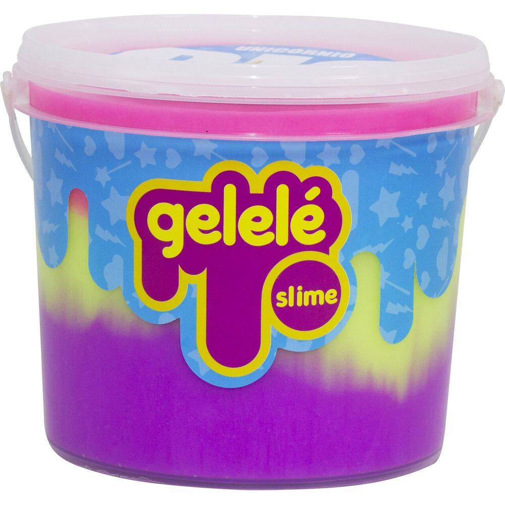 Slime Gelele Big Slime Balde Unicornio 1,5kg